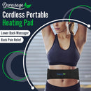 Durasage Cordless Heating Pad for Back Pain Relief – Portable Infrared Waist Belt with 3 Adjustable Heat Settings, USB Rechargeable, Wearable Wrap for Lower Back - Comfort & Lightweight – Black