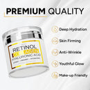 Retinol Cream for Face with Collagen and Hyaluronic Acid - Anti Aging Wrinkle Cream for Women and Men - Day and Night Facial Moisturizer for Tightening and Skin Firming - Crema Hidratante Para la Cara