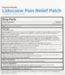 LEADER Maximum Strength Lidocaine 4% Pain Relief, Fast-Acting, Targeted Relief for Back, Neck, Shoulders, Knees, Elbows, Minor Skin Irritation, Odor-Free, 5 Patches