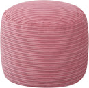 Round Plush Pouf Ottoman, 20"x15"