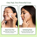 JIYU Toner Pads - Korean Skincare for Dark Spots, Wrinkles & Dull Skin - Hydrating Facial Treatment with Snail Mucin, Niacinamide, Peptides & Centella - 100 Count