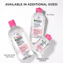 Garnier Micellar Cleansing Water, All-in-1 Makeup Remover and Facial Cleanser, For All Skin Types, 3.4 Fl Oz (100mL), 1 Count (Packaging May Vary) (Pack of 2)
