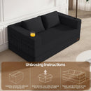 Queen Convertible Sofa Bed, Corduroy Folding Couch