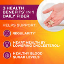 Metamucil 3-in-1 Fiber Capsules, Daily Psyllium Husk Fiber Supplement, Fiber Capsules for Digestive Health, Plant-Based Psyllium Husk Fiber Capsules,