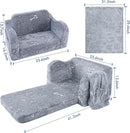 Children's Fold Out Sofa with Blanket