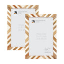 Poster Picture Frame - Marquet Chevron Collection, Pack of 2, Brown & White - Available in 3 Sizes