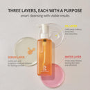 UZ2B Triple Layer Cleansing Oil – Oil, Serum & Water Layers | Deep Cleanse Makeup, Sunscreen & Blackheads | Hydrating with Centella & Jojoba Oil | Korean Skincare 185 ml / 6.26 fl. oz.