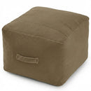 Grid Square Pouf Ottoman, 20"x20"x15"