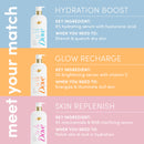 Dove Serum Body Wash Hydration Boost actively drenches dry skin with Hyaluronic Acid Serum 18.5 Fl Oz (Pack of 4)