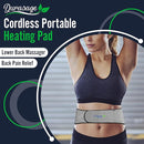 Durasage Cordless Heating Pad for Back Pain Relief – Portable Infrared Waist Belt with 3 Adjustable Heat Settings, USB Rechargeable, Wearable Wrap for Lower Back - Comfort & Lightweight