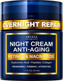 Night Cream for Women Anti Aging - Night Moisturizer for Face with Retinol, Peptides, Niacinamide - Anti-Wrinkle, Firming & Hydrating Skin Care - Fragrance-Free, Non Greasy Overnight Face Cream