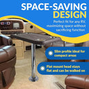 RV Side Tables | RV End Tables - Table Set - 6" Flush Mount Floor Plate / Anti Wobble, Cocktail Design (6 colors)