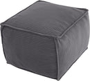 Round Plush Pouf Ottoman, 20"x15"