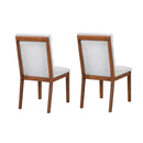 Walnut & Tufted Upholstery Modern Dining Chairs Set of 2 – Stylish Comfort for Every Space