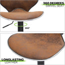 Bar Stools Set Of 2 Adjustable Counter Height PU Leather