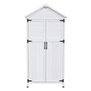 67' White Fir Wood Storage Shed with Double Doors