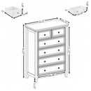 Modern 6 Drawers Dresser 6 Drawers Cabinet,Chest of Drawers Closet Organizers and Storage Clothes Storage Drawers Cabinet for Living Room, Farmhouse Dresser Organizer Black