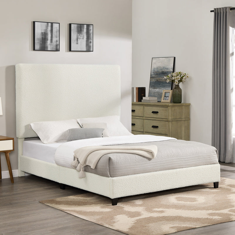 Walker Edison | Boucle Upholstered Platform Bed