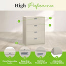 4 Drawer Lateral File Cabinet With Lock Light Gray