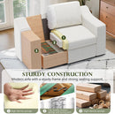 47 Inch Wide Ivory Upholstered Contemporary Armchair