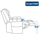 Dual Motor Heat Massage Infinite Position Up to 350 LBS Electric Power Lift Recliners with Power-Remote, Medium-firm and Heavy Duty, Light Grey