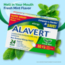Alavert Allergy 24 Hour Relief, Fresh Mint Flavor, Orally Disintegrating Allergy Tablets, Non-drowsy Antihistamine, Loratadine 10mg, 60 Count