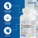 MAJOR 4 Hour Allergy Tablets - Chlorpheniramine Maleate - 4 mg - Antihistamine - 1000 Count (1 Pack)