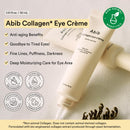 Abib Non-animal Collagen Eye Cream Jericho Rose Tube, 1.01 fl. oz.(30 mL), Anti-Aging Eye Cream with Bakuchiol, Caffeine, Niacinamide for Dark Circles, Puffiness, Wrinkles, Fine Lines, Korean Skincare