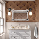 Rustic Wood Bathroom Mirror, Farmhouse 30"x20"