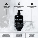 MARLOWE. Men's Body Wash, Refreshing Shower Gel, Cedarwood, 15 oz Pump