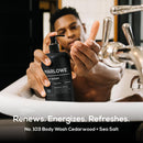 MARLOWE. Men's Body Wash, Refreshing Shower Gel, Cedarwood, 15 oz Pump
