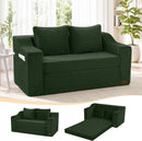 Boneless Loveseat Sleeper Sofa Bed, Pull Out Corduroy
