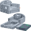 Rainbow Unicorn Glow Kids Couch, 42" Fold Out