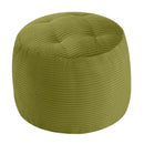 Stuffed Round Pouf Ottoman, 20"x15" Corduroy