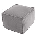 Stuffed Round Pouf Ottoman, 20"x15" Corduroy
