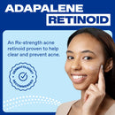 Differin Acne Retinoid Treatment Gel, 0.1% Adapalene, 45g Tube, 2ct