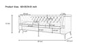 82.7" Modern Velvet Living Room Chesterfield Design Wide Sofa