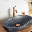 Copper Push Button Bathroom Sink Drain Stopper Without Overflow