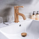 Copper Push Button Bathroom Sink Drain Stopper Without Overflow