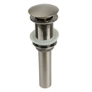 Copper Push Button Bathroom Sink Drain Stopper Without Overflow