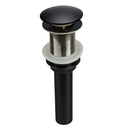 Copper Push Button Bathroom Sink Drain Stopper Without Overflow