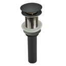 Copper Push Button Bathroom Sink Drain Stopper Without Overflow
