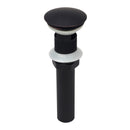 Matte Black Pop up Drain Stopper With Overflow