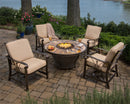 Aluminum Deep Seating Rocking Club Chairs in Antique Copper (set of 4)