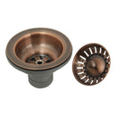 Antique Copper Kitchen Sink Stopper Replacement for 3-1/2 Inch Standard Strainer Drain