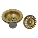 Brushed Gold Kitchen Sink Stopper Replacement for 3-1/2 Inch Standard Strainer Drain