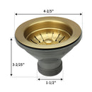 Brushed Gold Kitchen Sink Stopper Replacement for 3-1/2 Inch Standard Strainer Drain