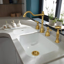 Brushed Gold Kitchen Sink Stopper Replacement for 3-1/2 Inch Standard Strainer Drain