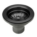 Matte Black Kitchen Sink Stopper Replacement for 3-1/2 Inch Standard Strainer Drain