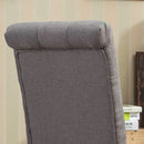 Gray Solid Wood Tufted Parsons Dining Chair Set Of 2